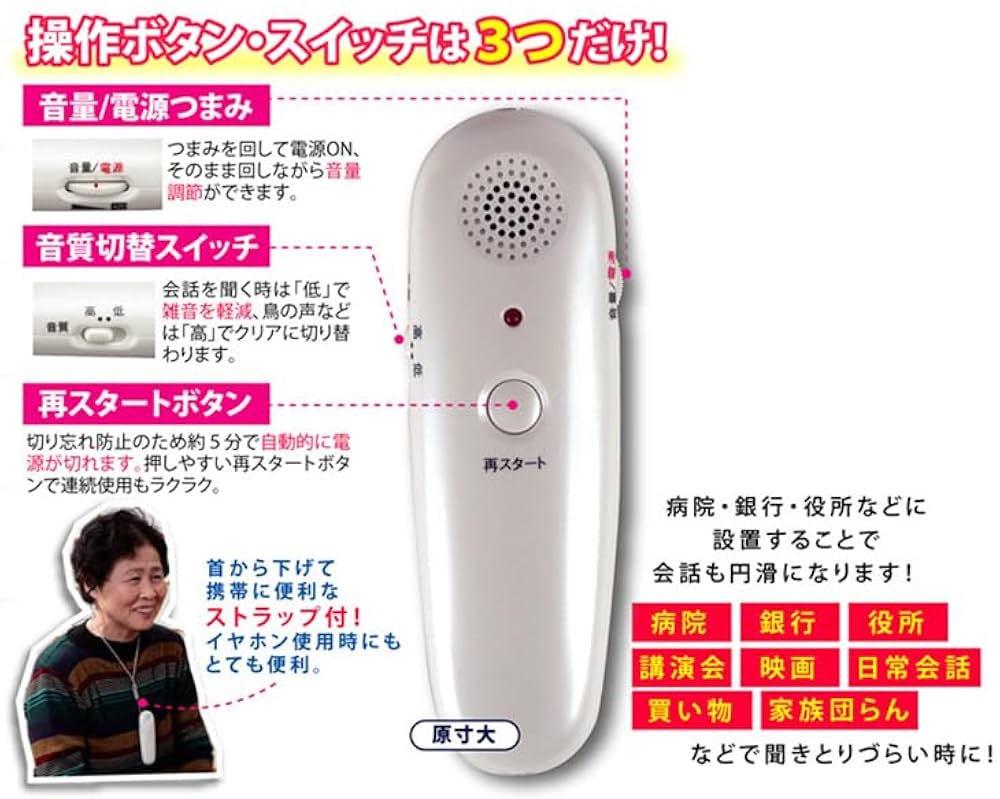 Amazon.co.jp: ボイスモニター ミミトモ mimitomo 集音器 VM-1